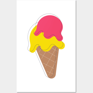 Ice Cream Cone Posters and Art